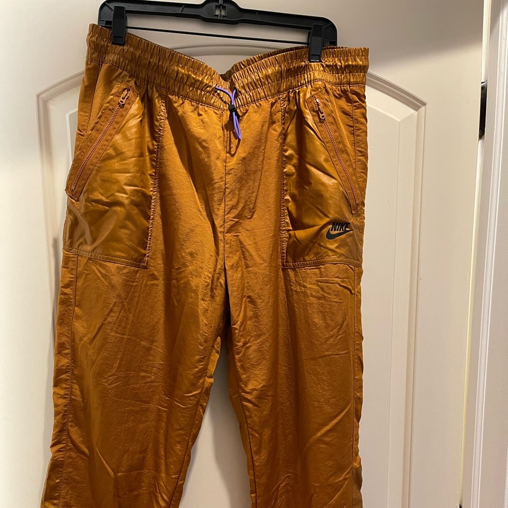 Nike Orange Track Pants with Drawstring